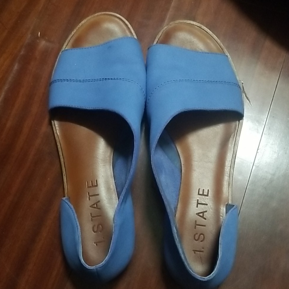 Light blue flats
